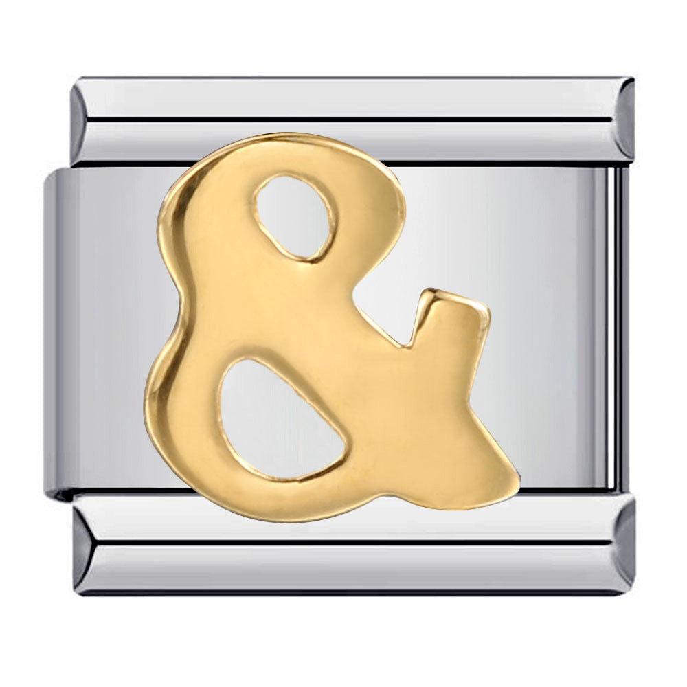 Wholesale Italian Charm Bracelet 9mm DIY Splicing Removable Simple Gold Pattern Stainless Steel Composable Bracelet