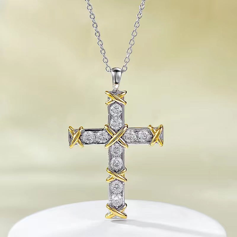 Wholesale Electroplating Cross Pendant Necklace