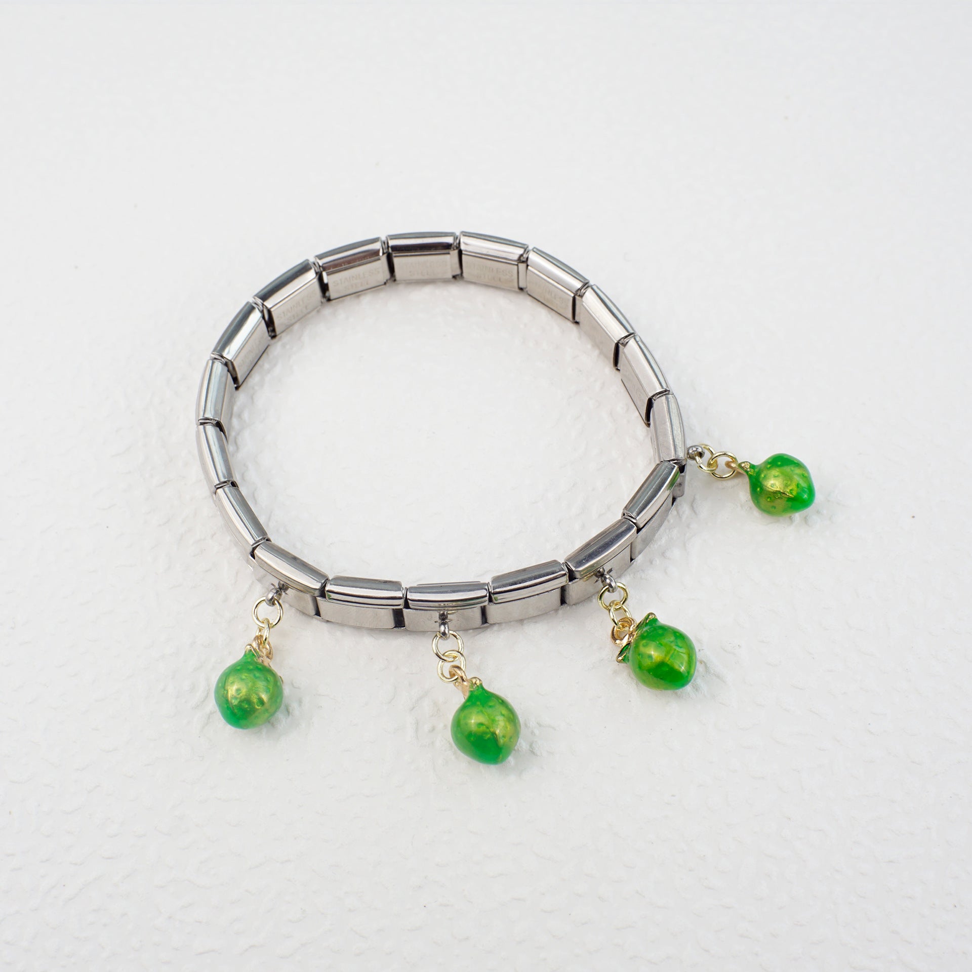 Wholesale 5pcs/   pack Single Section Creative Stainless Steel Composable Bracelet