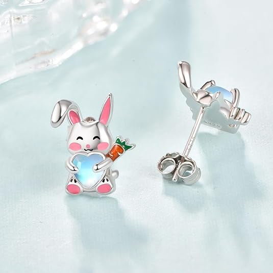 Wholesale  cute rabbit diamond earrings