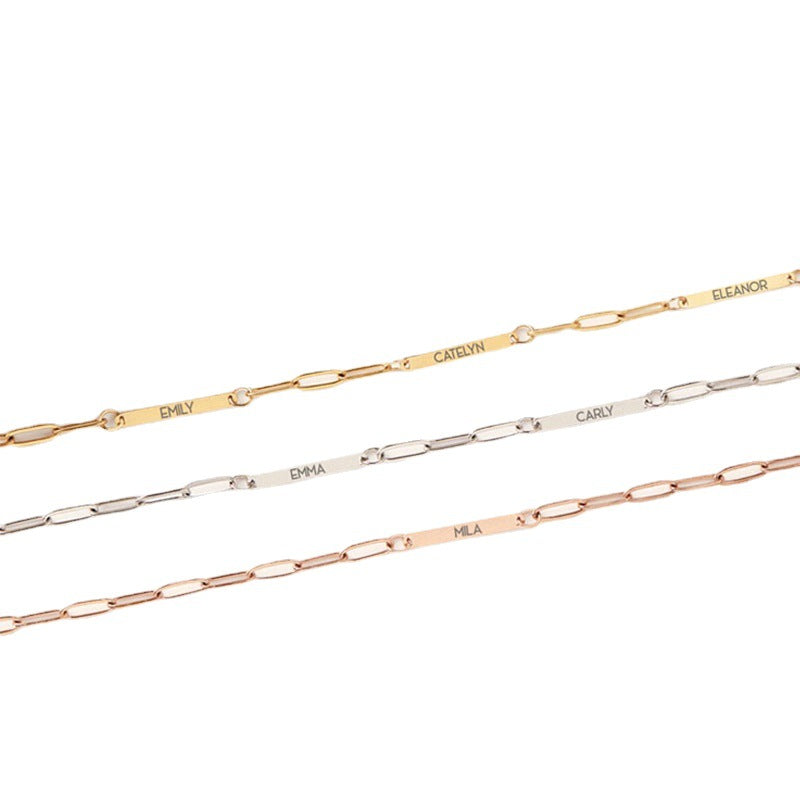 Wholesale Stainless steel paperclip clavicle chain