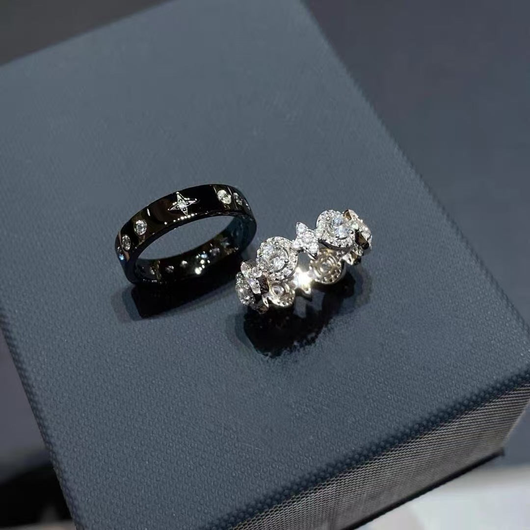 Wholesale Fashion Meteor Black Knight Couple Rings Adjustable Alloy Jewelry Gift Set