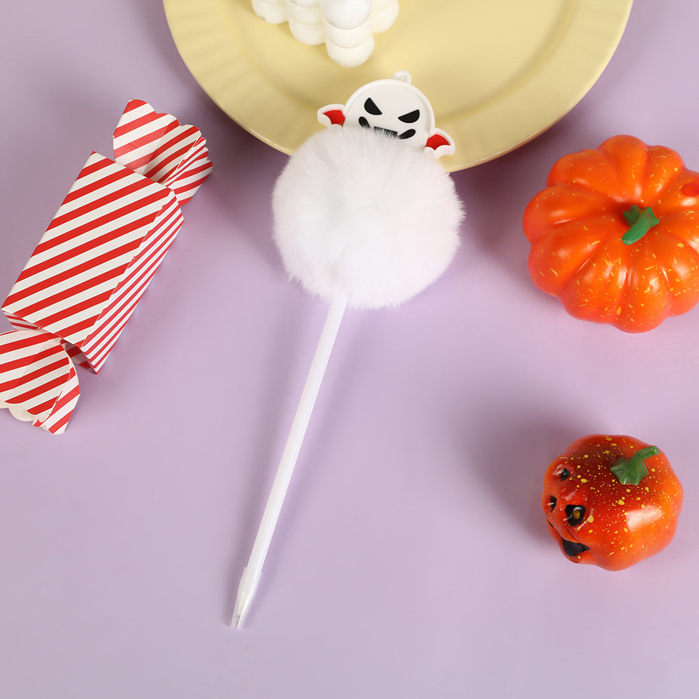 Wholesale Creative Rodent Pioneer Halloween Plush Ballpoint Pen