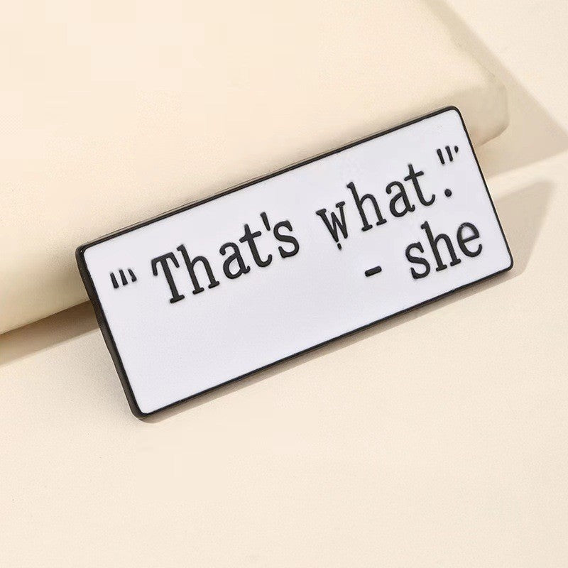 Wholesale  short sentence paint brooch