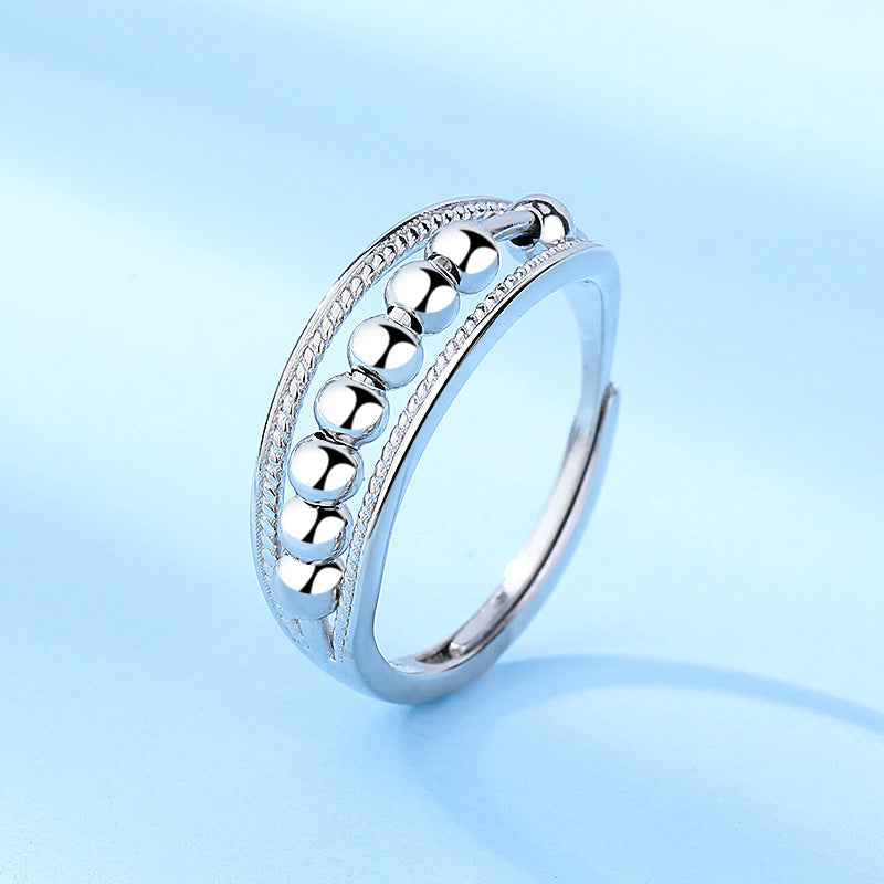 Wholesale Sterling Stress Relief Beaded Ring