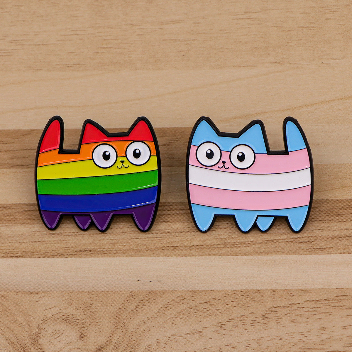 Wholesale Rainbow Cat Animal Brooch