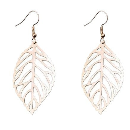 Wholesale leaf pendant long earrings