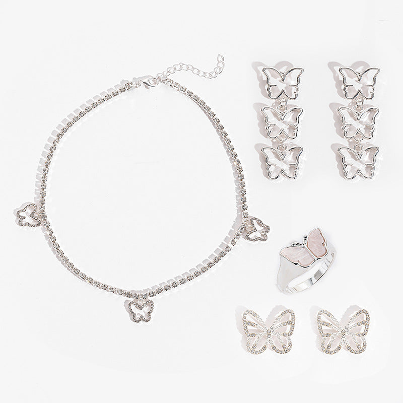 Wholesale Alloy Butterfly Ring All-match Ring  Acrylic Jewelry