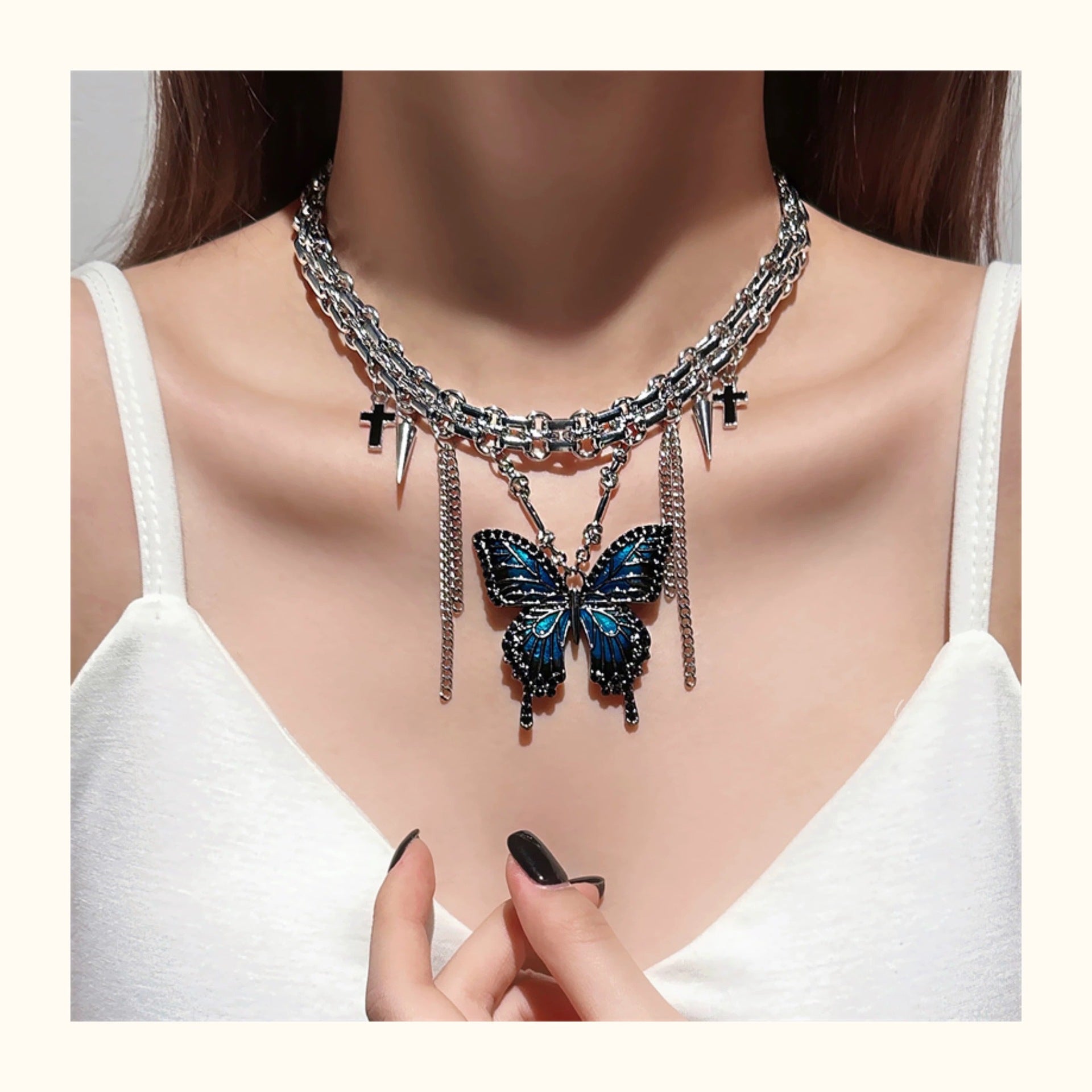 Wholesale  Butterfly Necklace  Clavicle Chain