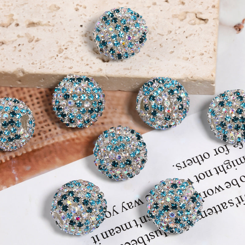 Wholesale of 5 Pieces/pack of Acrylic Colored 17mm Diamond Balls DIY Beads ACC-BDS-BLG005