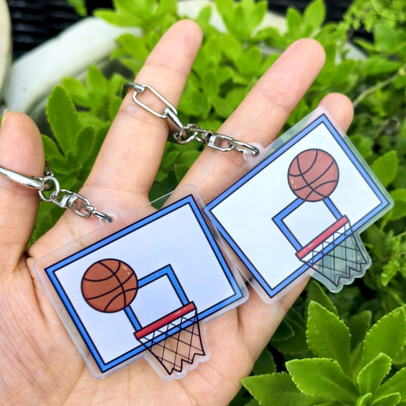 Wholesale Basketball Fence Acrylic Keychains ACC-KC-XiaoCha001