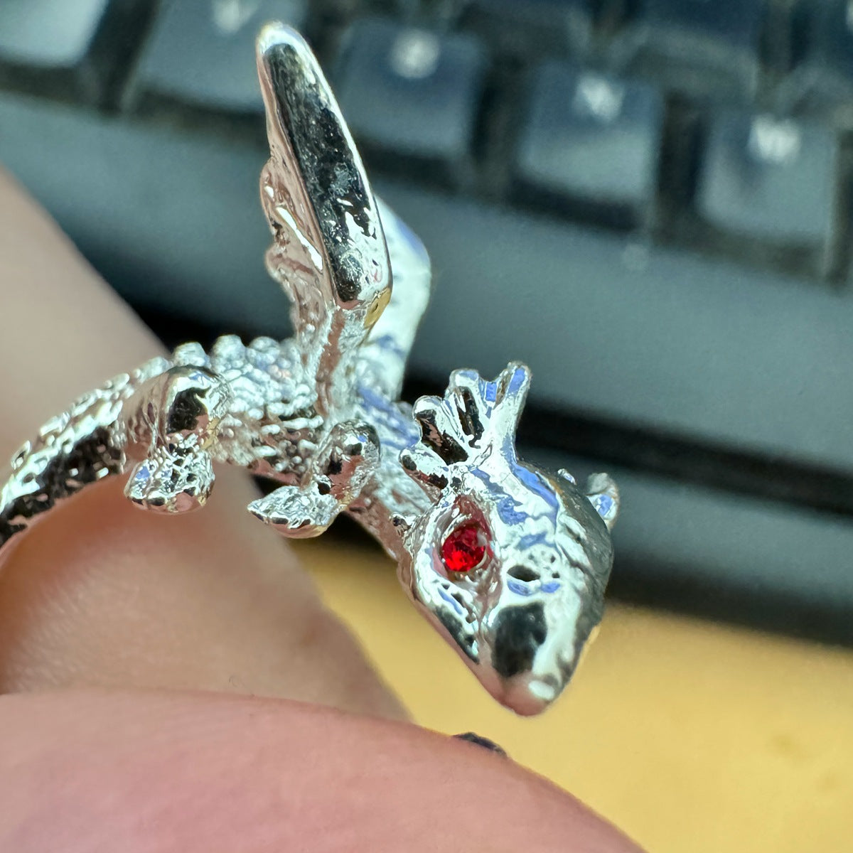 Wholesale  retro punk snake mysterious animals ring