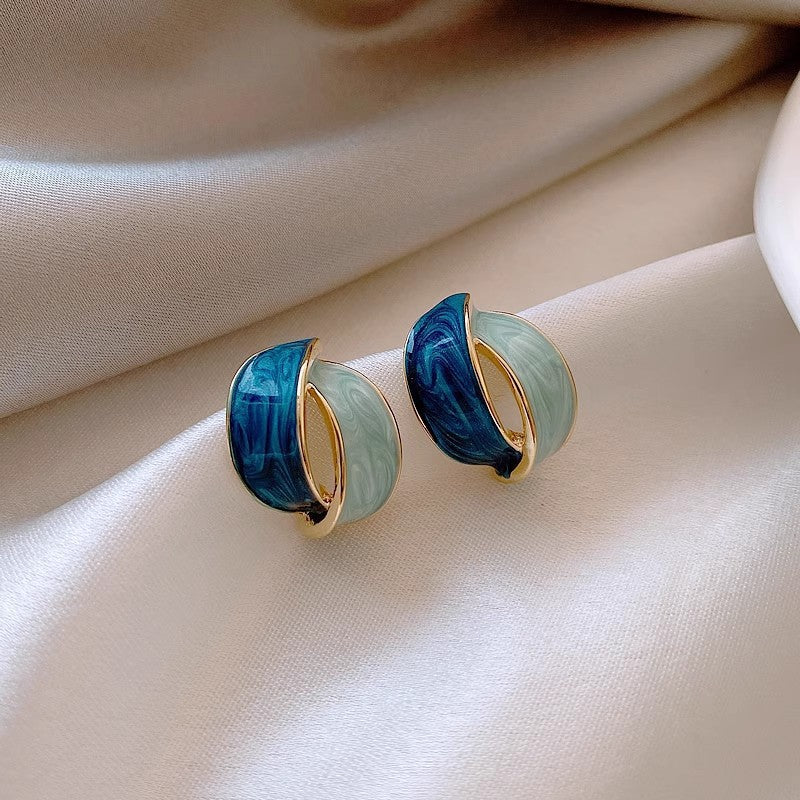 Wholesale Elegant  Sophisticated Four-Leaf Clover Turquoise Stud Earrings