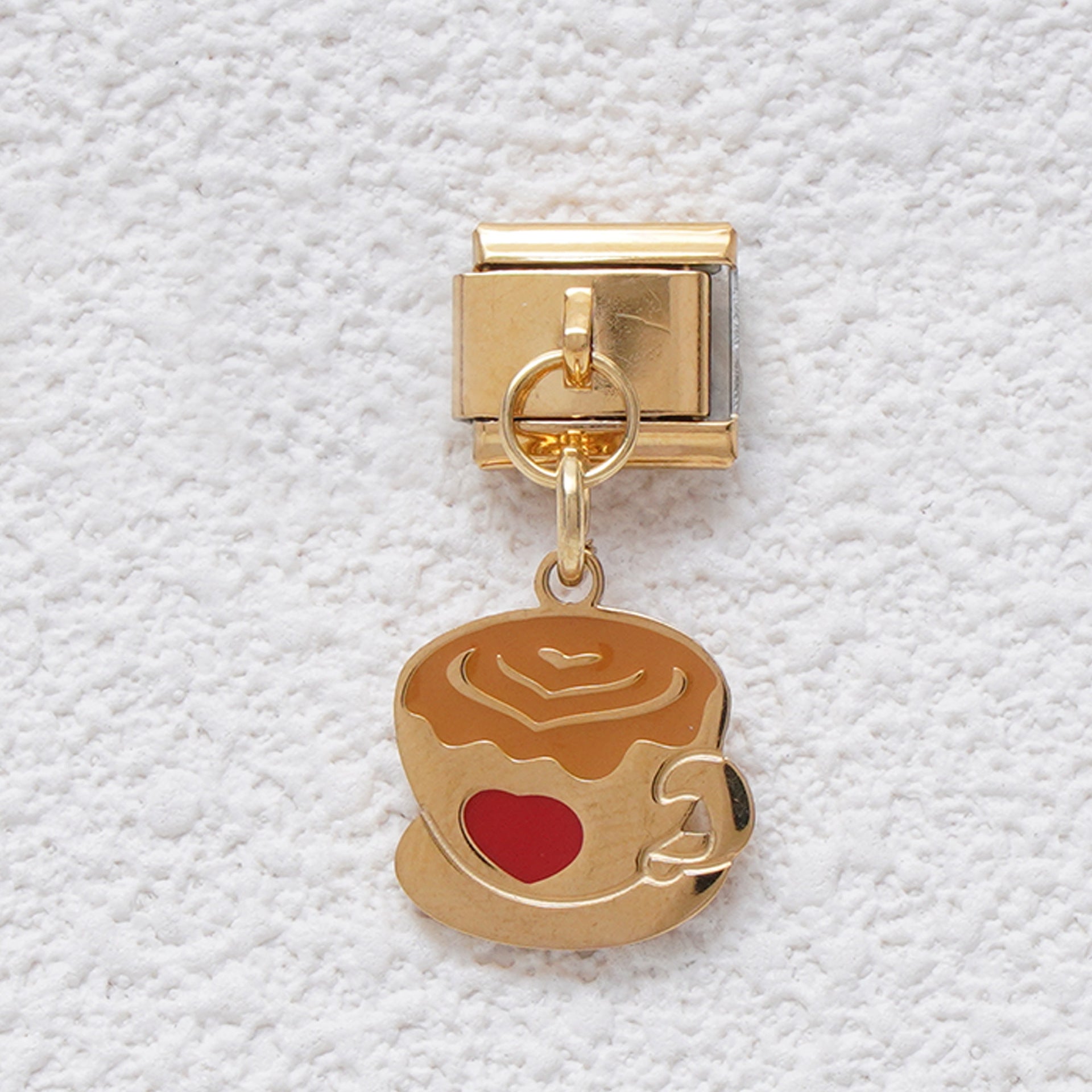 Wholesale Italian Charm Bracelet 9mm DIY Splicing French Fries Coffee Food Series Stainless Steel Composable Bracelet