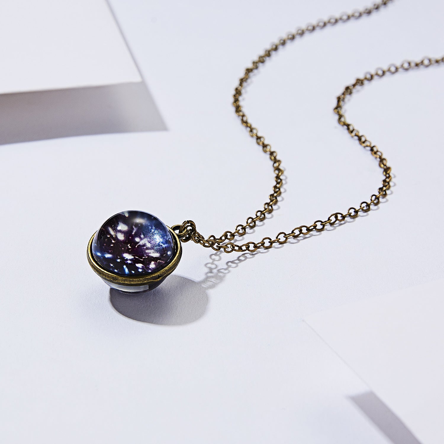 Wholesale Cosmic Luminous Double-Sided Vintage Pendant Necklace