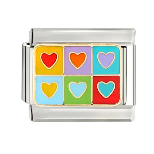 Wholesale  Italian Charm Bracelet 9mm DIY Oil-Drip Color Creative Stainless Steel Composable Bracelet