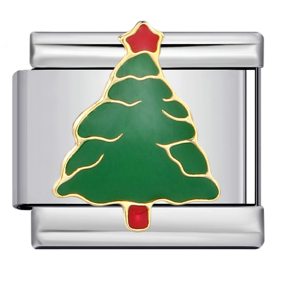 Wholesale Italian Charm Bracelet 9mm DIY Christmas-themed   Creative Stainless Steel Composable Bracelet