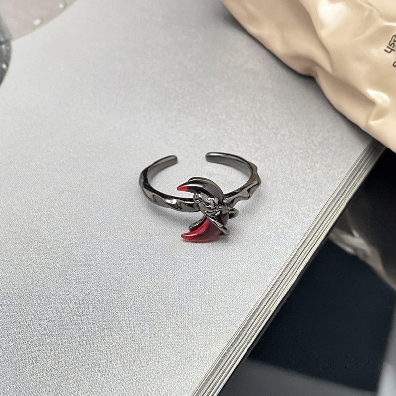Wholesale Personality Red Diamond Opening Ring