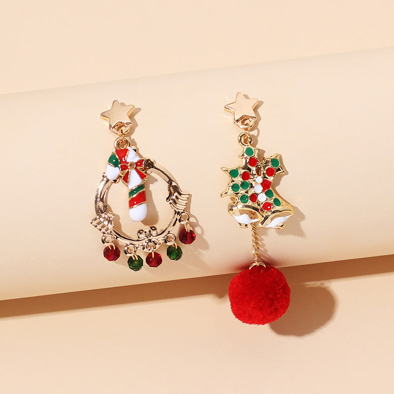 Wholesale Asymmetrical Christmas Earrings ACC-ES-Yiran002