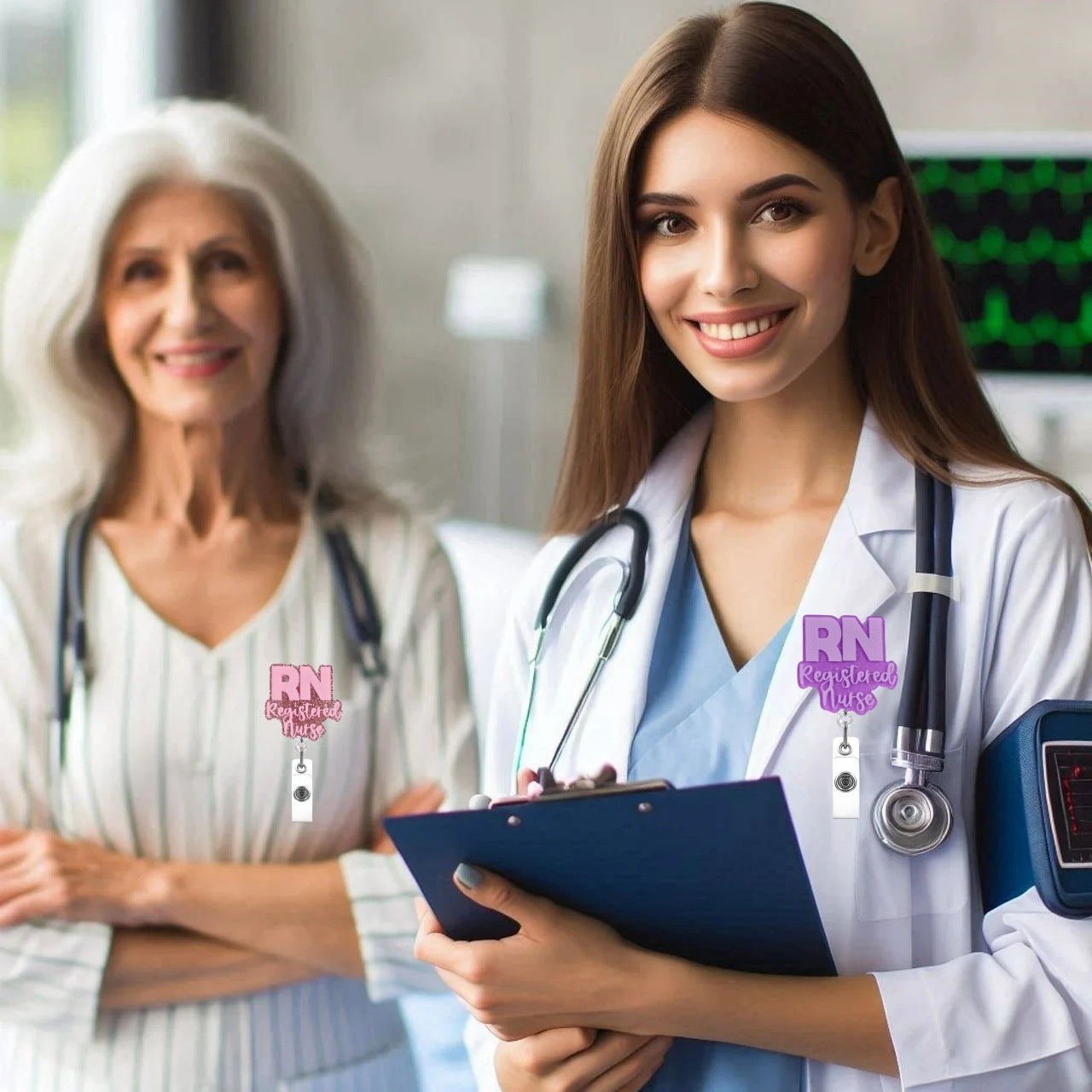 Wholesale Acrylic Medical Beads Badge Reels Keychains