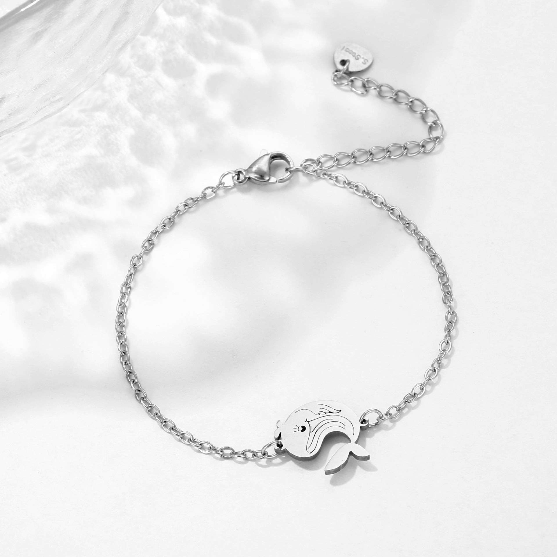 Wholesale Stainless Steel Whale Bracelet Ocean Style Unisex Jewelry Accessory