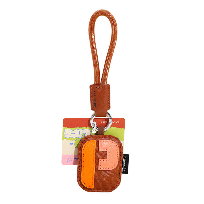 Wholesale Trendy 26 Letter PU Leather Keychain Pendant Graduation Gift Car Key Accessory