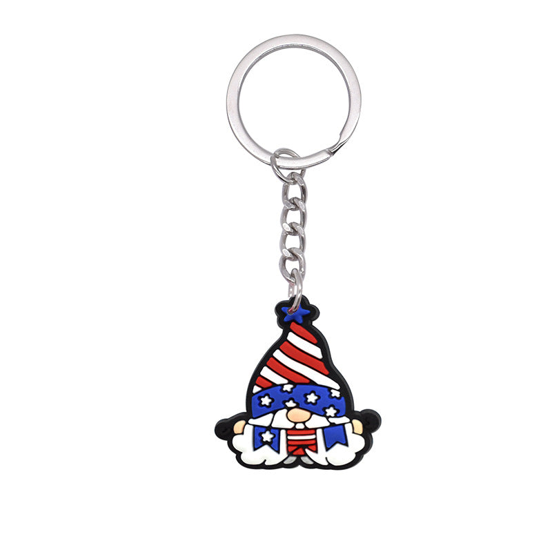 Wholesale 10pcs US Independence Day Keychain