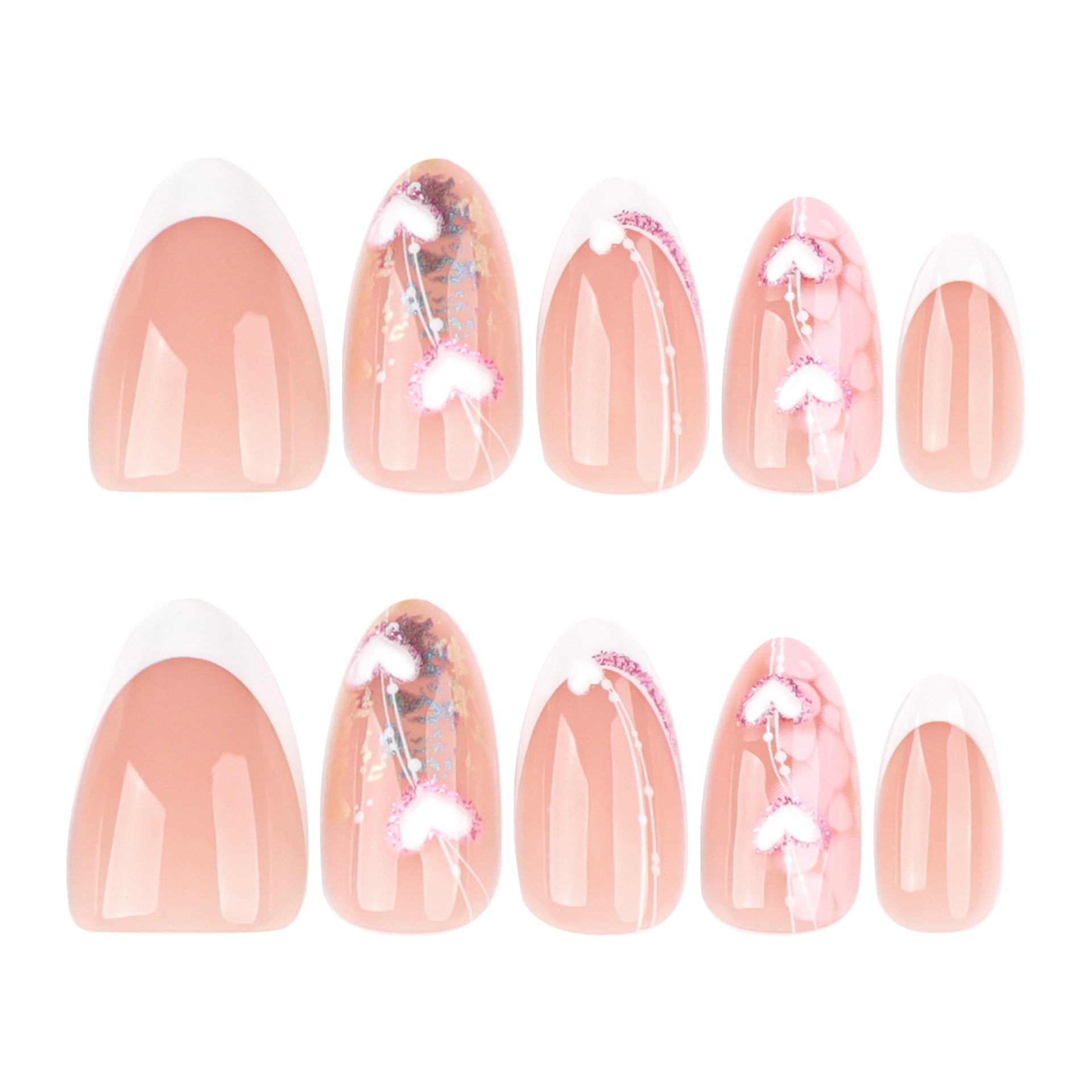 Wholesale 24 Pieces/box 3D Love Nails Kits Nail Stickers