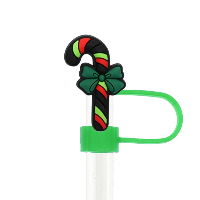 Wholesale  Random 100pcs Cartoon   10mm PVC Soft Straw Tube Cap