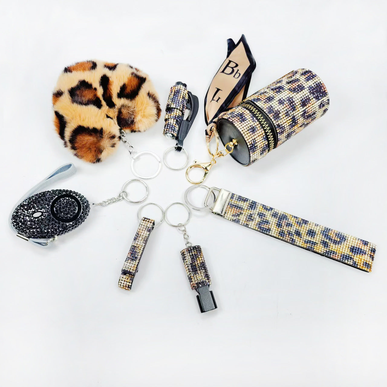Wholesale  Colorful Outdoor DIY Keychain 7-piece Set Jewelry Accessories Keychain