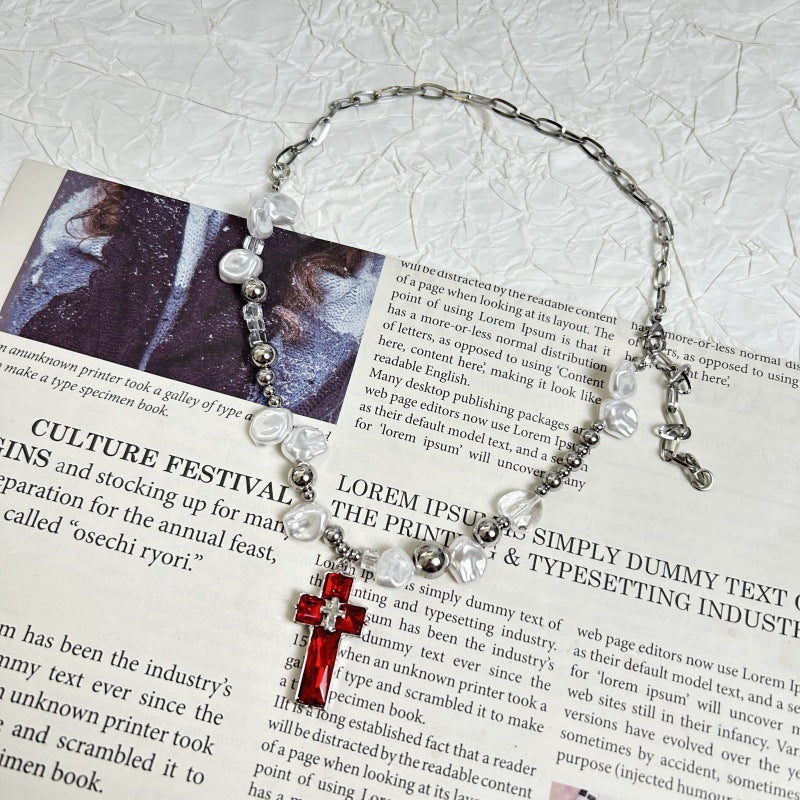 Wholesale Pearl Peach Heart Necklace