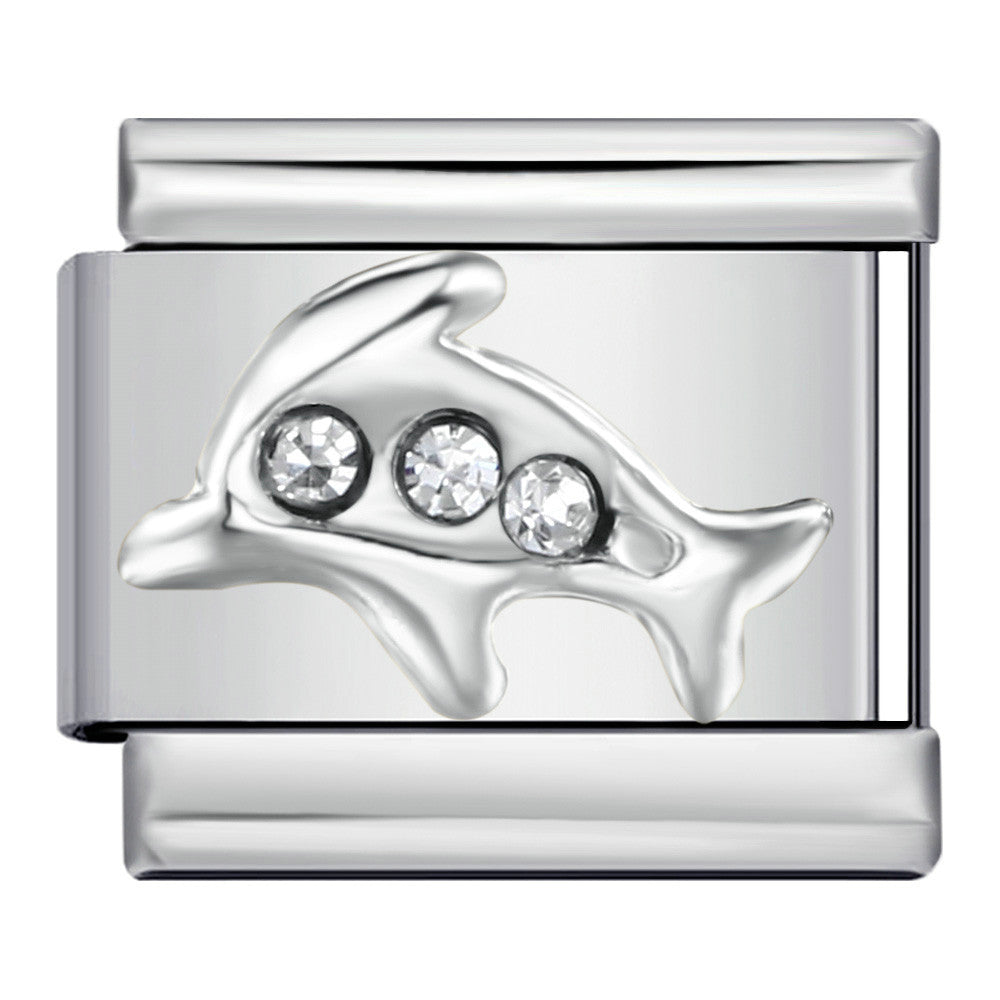 Wholesale 9mm Italian Charm Starter Bracelets DIY square Single Section Creative Stainless Steel Composable Bracelet