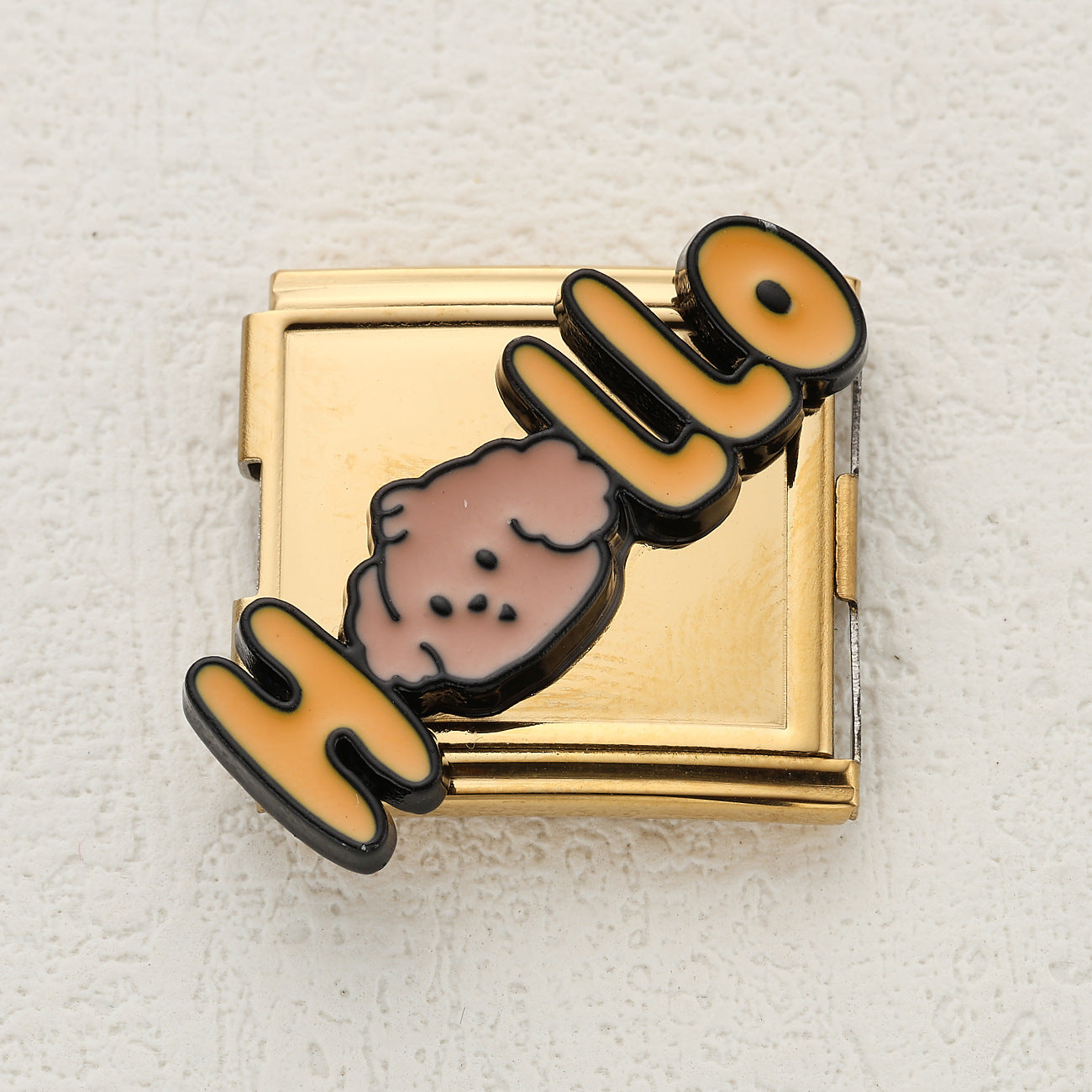 Wholesale Italian Charm Bracelet 20mm DIY Splicing Cute Cartoon Letters Stainless Steel Composable Bracelet