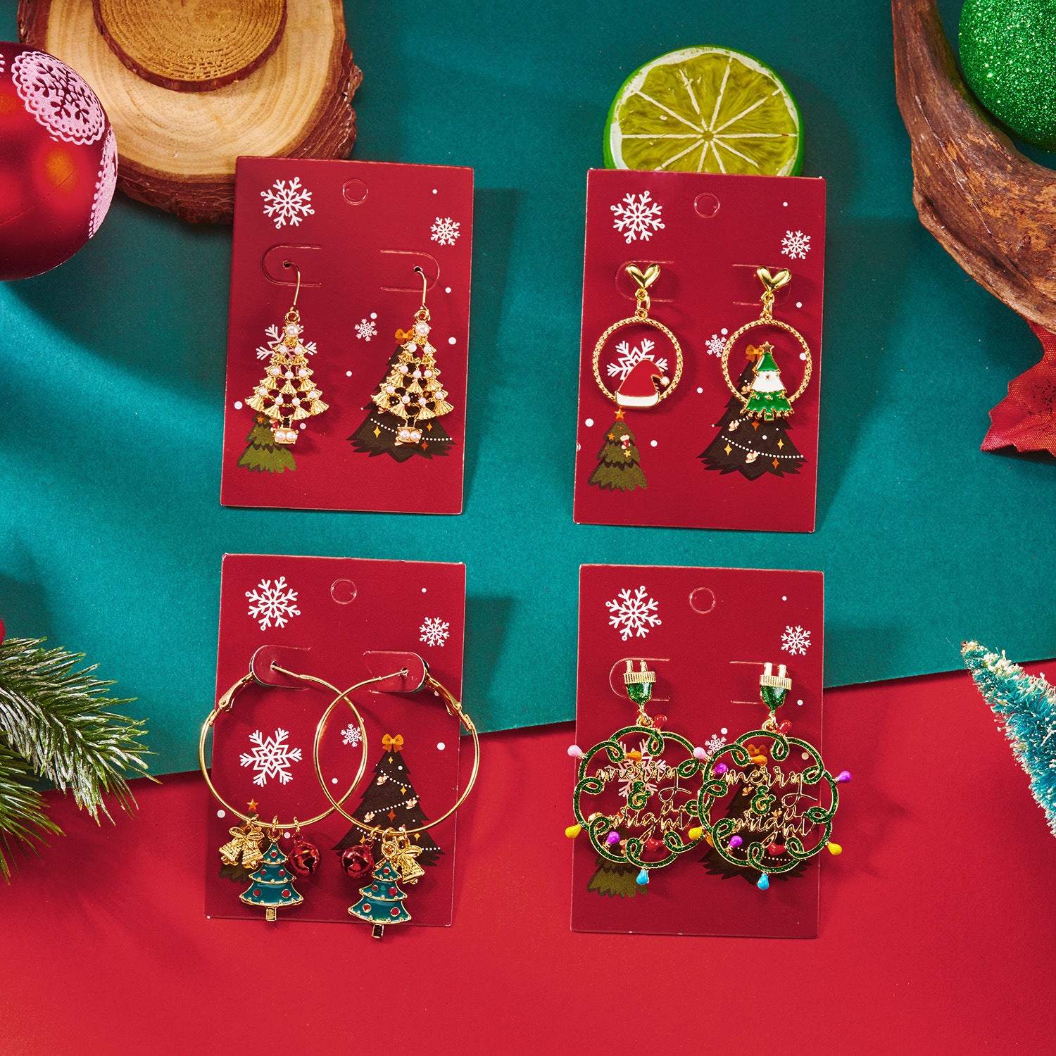 Wholesale Christmas bell earrings