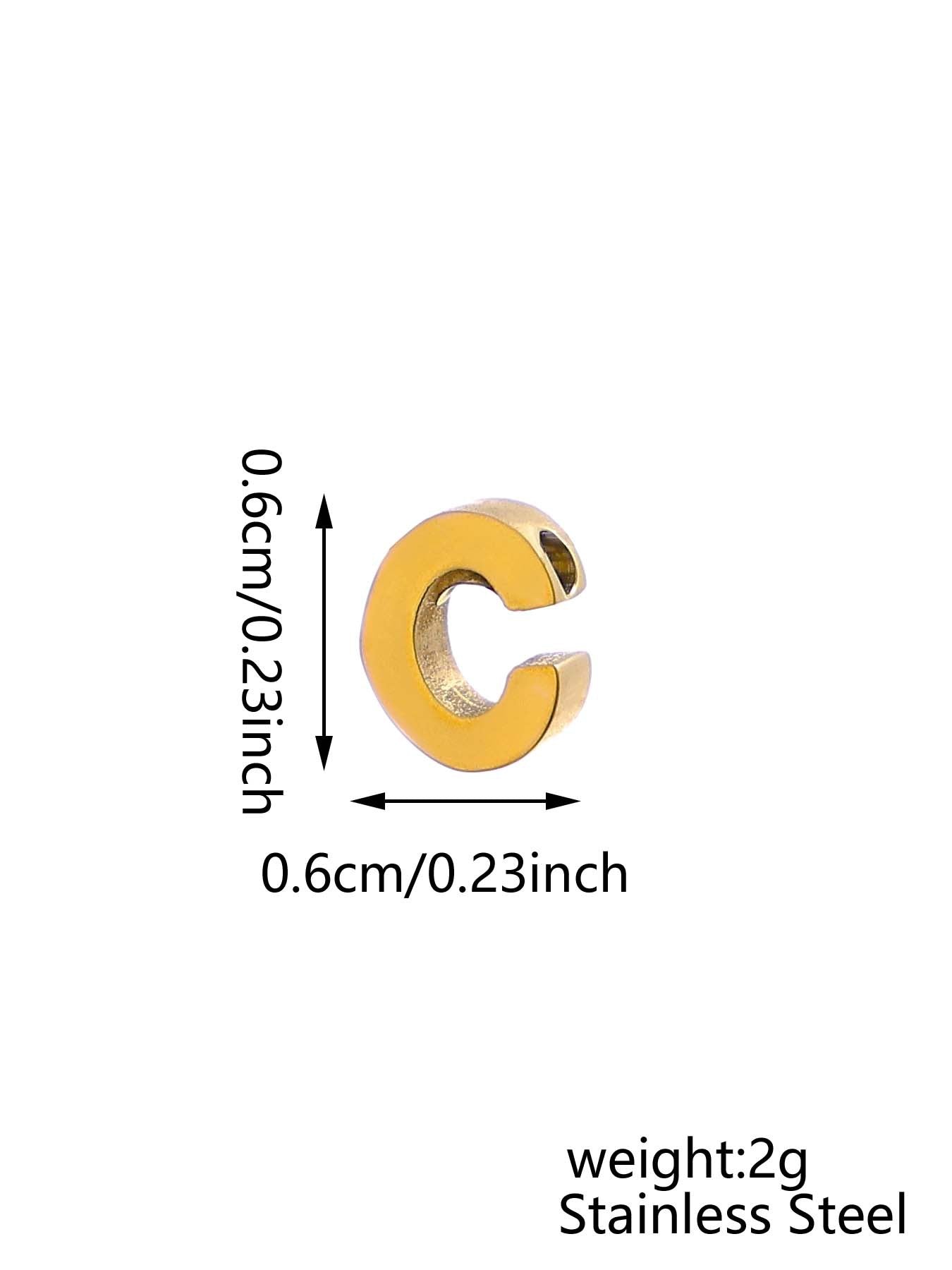 Wholesale 26 English letters stainless steel mirror polished pendant