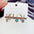 Wholesale Retro color zirconium micro earrings set