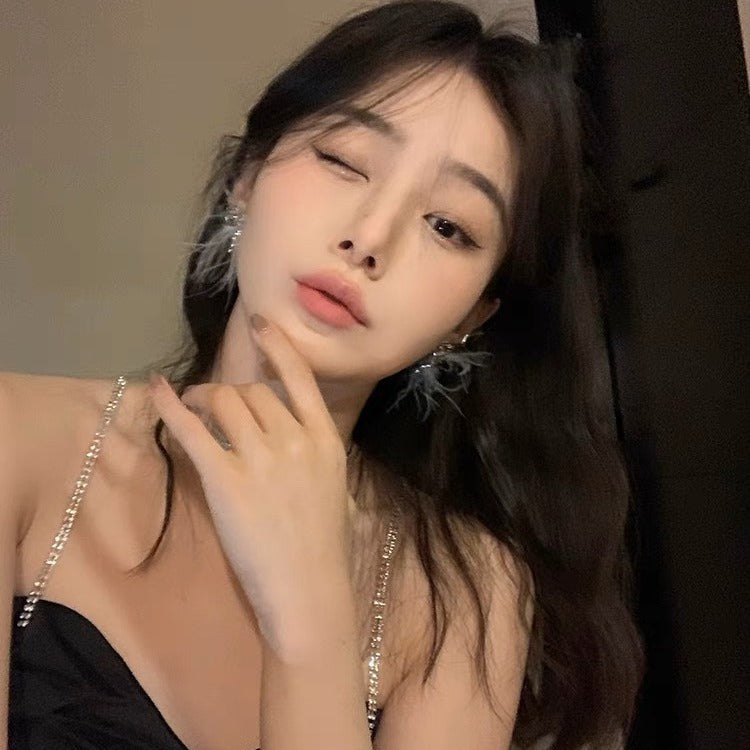 Wholesale Metal Butterfly Feather Earrings