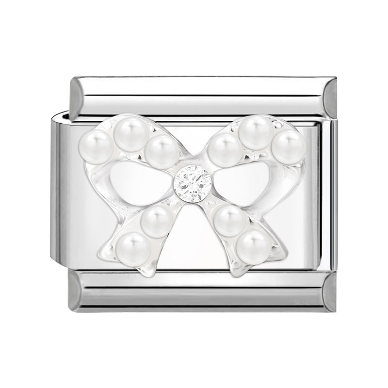 Wholesale Italian Charm Bracelet 9mm DIY Splicing Creative Pattern Stainless Steel Composable Bracelet