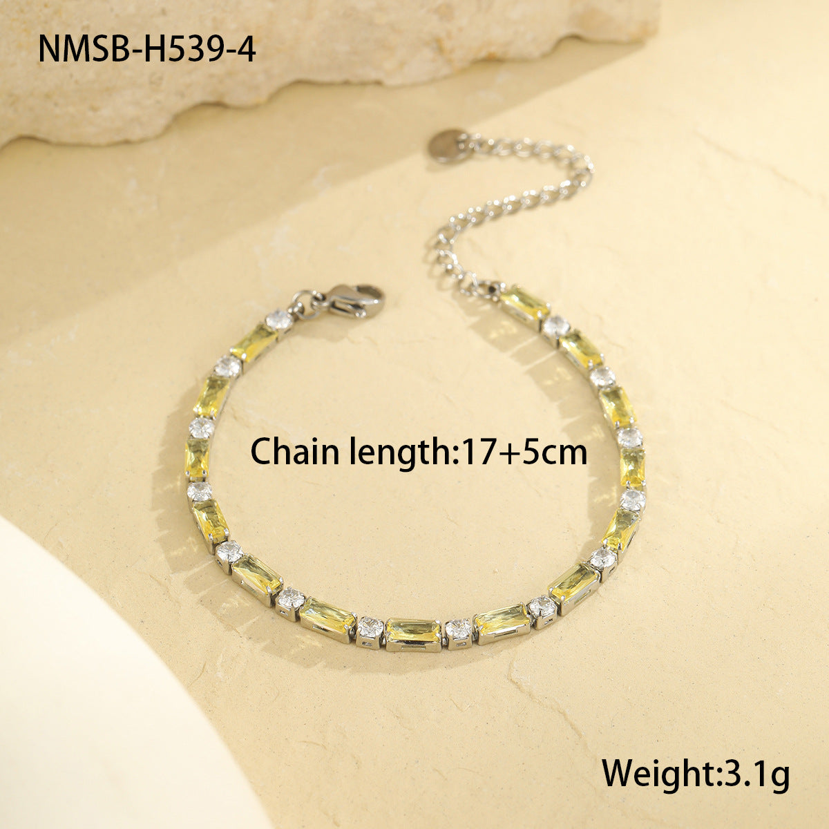 Wholesale  Color Zircon Bracelet Stainless Steel Bracelet