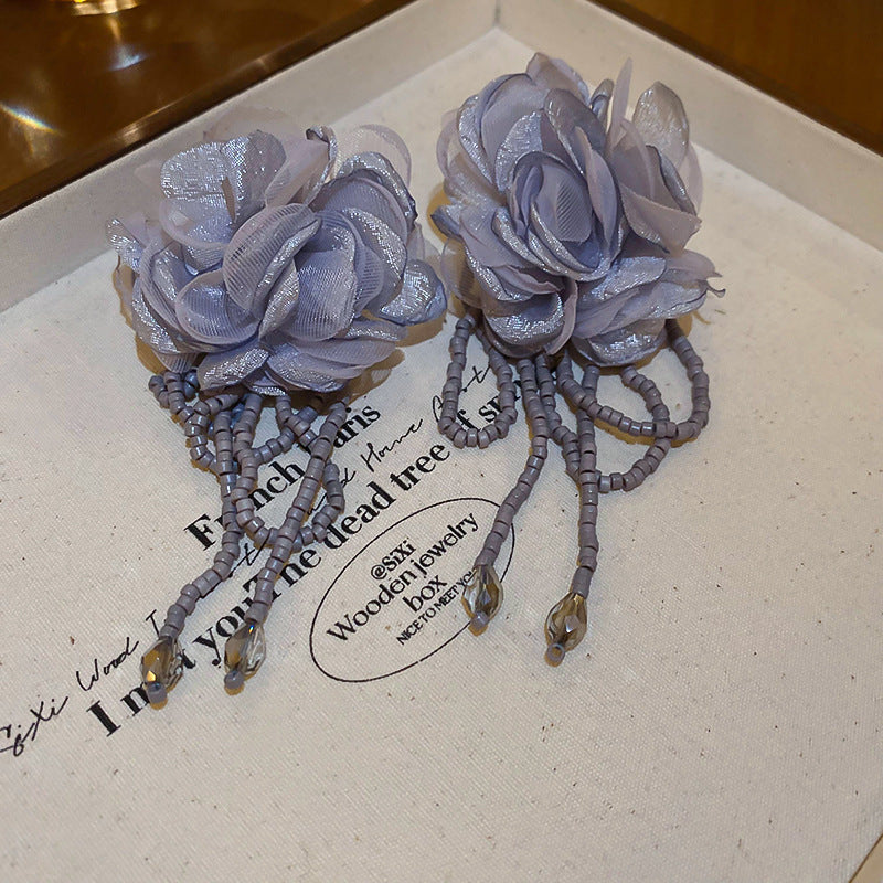 Wholesale Yellow Flower Earrings Exaggerated Stud Earrings Statemente Earrings Ear Studs ACC-ES-Huih001