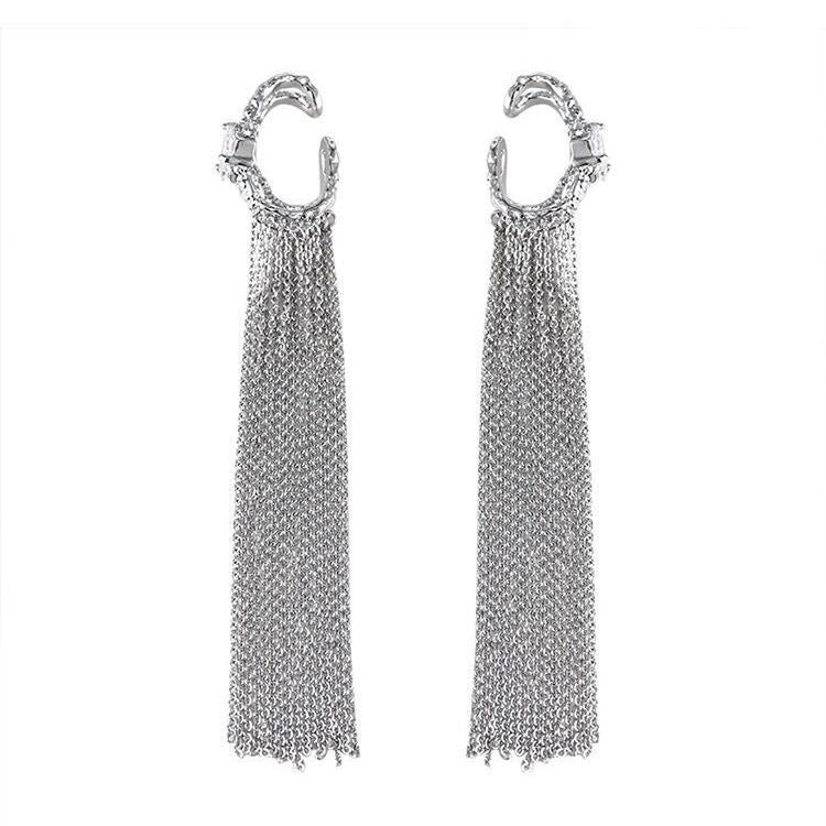 Wholesale Alloy Tassel Ear Cuffs Trendy Non Pierced Ear Accessories for Boutique Resale