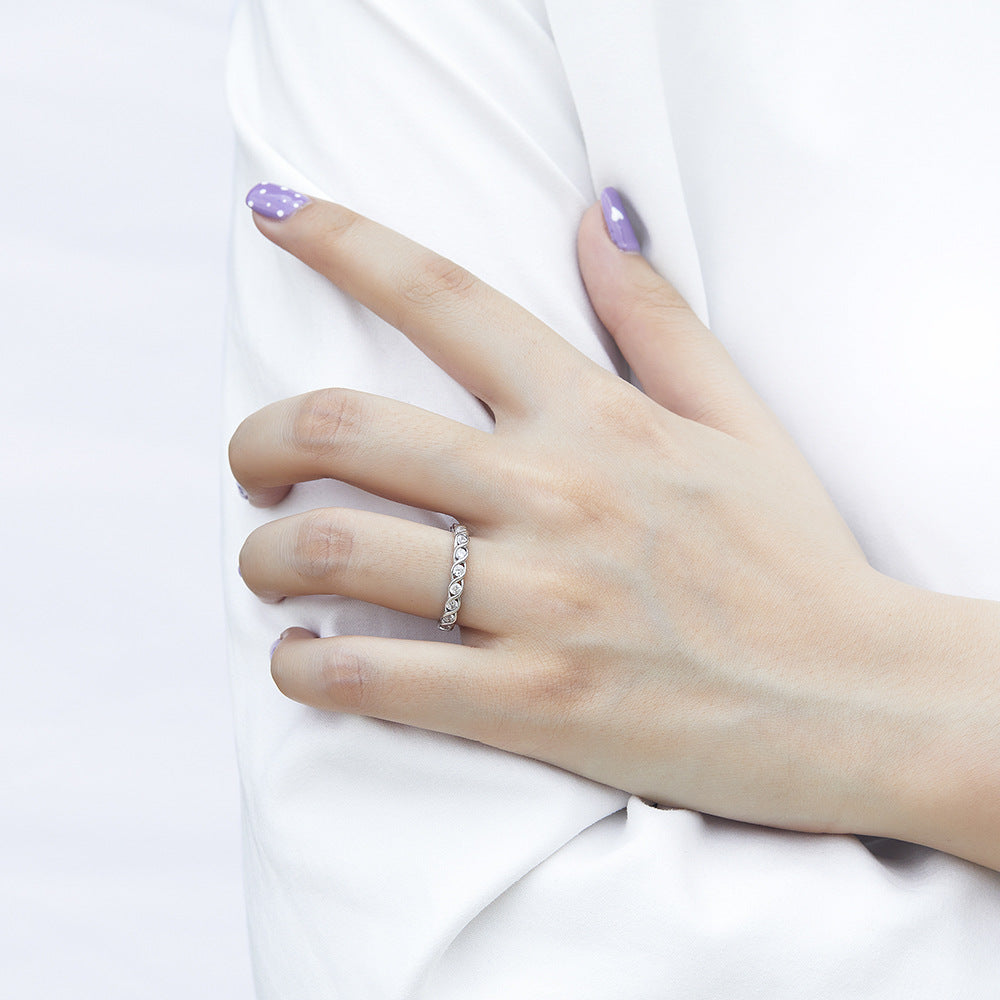 Wholesale  s925 sterling silver ring Wave women's ring jewelry