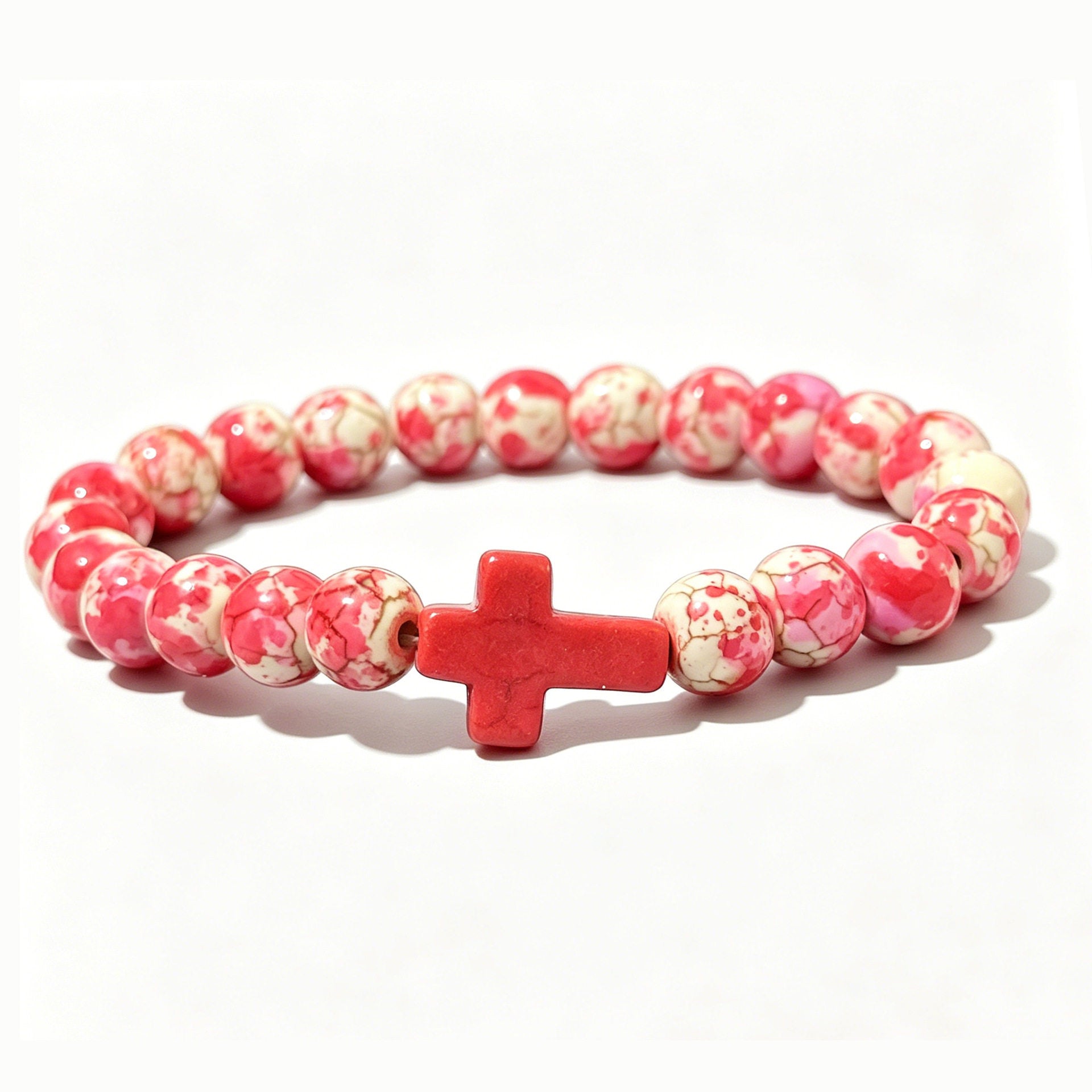 Wholesale Cross Design Beaded Bracelet - Fashion Jewelry Accessory Gift for Resale