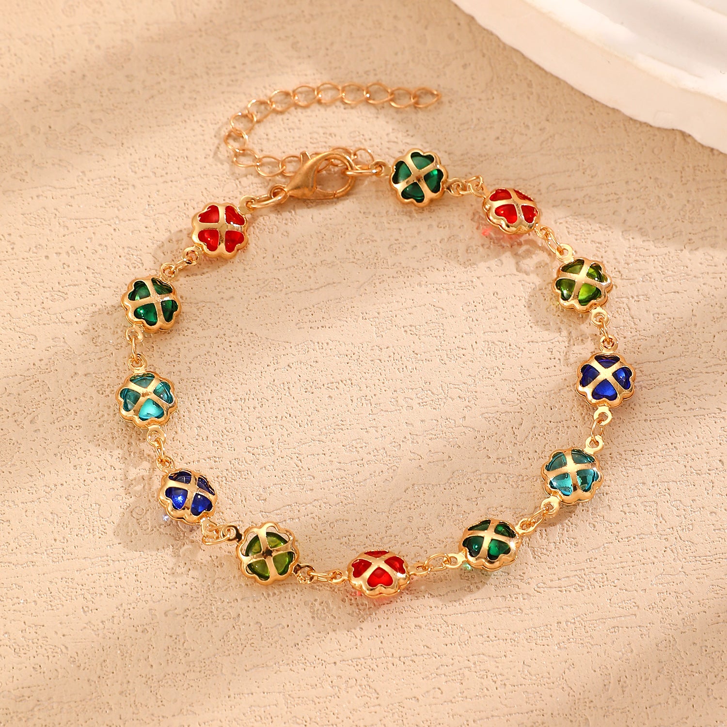 Wholesale  Color Love Bracelet Necklace Personalized Alloy Heart-shaped Dopamine Bracelet