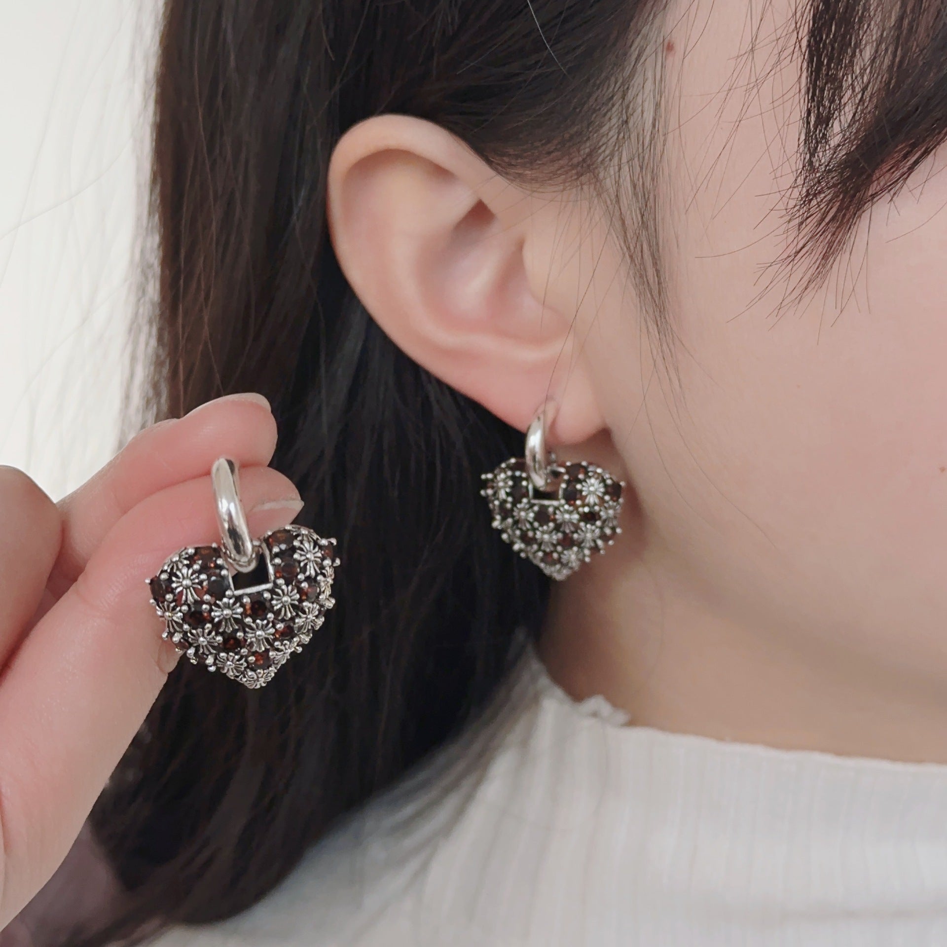 Wholesale Love Zircon Earrings