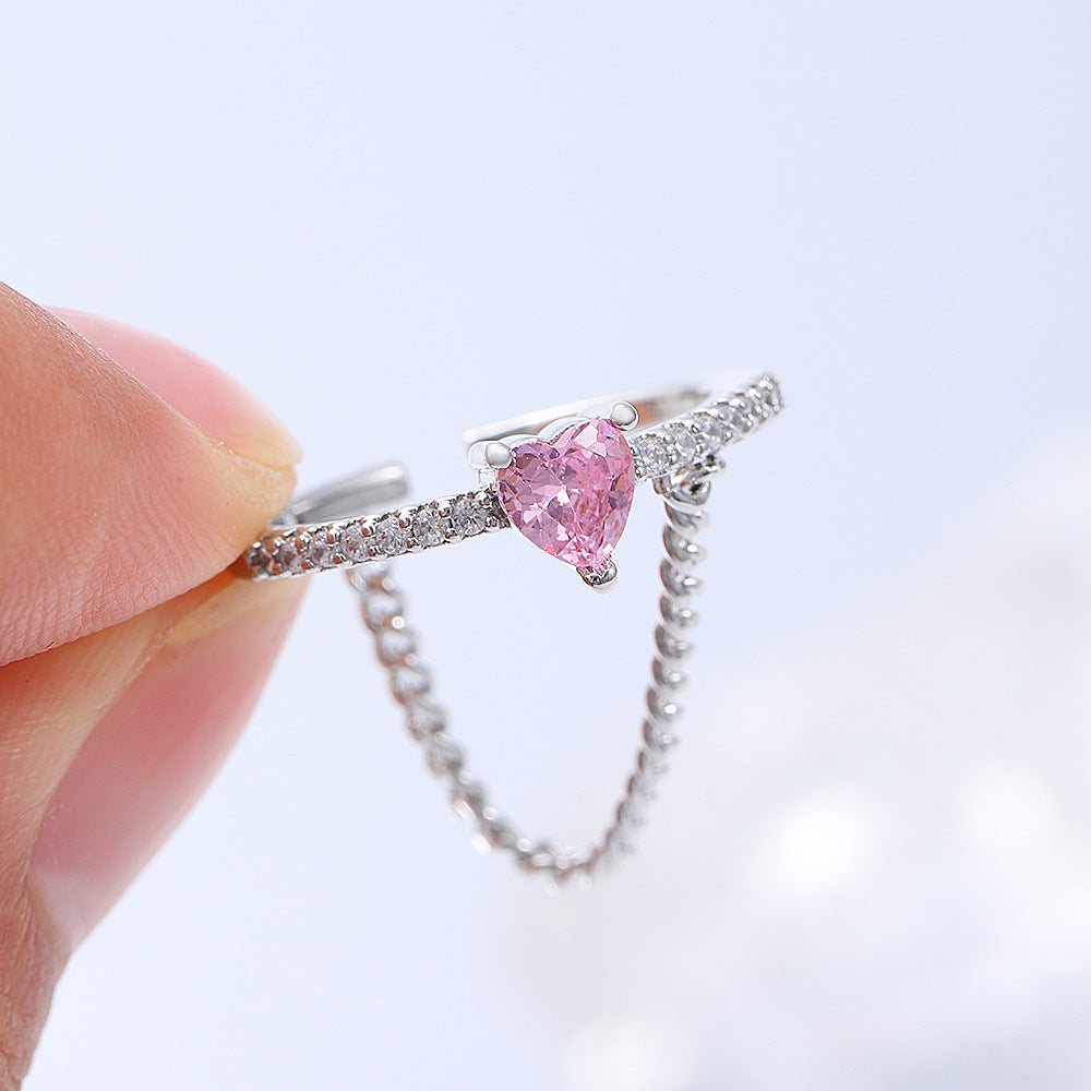 Wholesale gold   love zircon exquisite ring