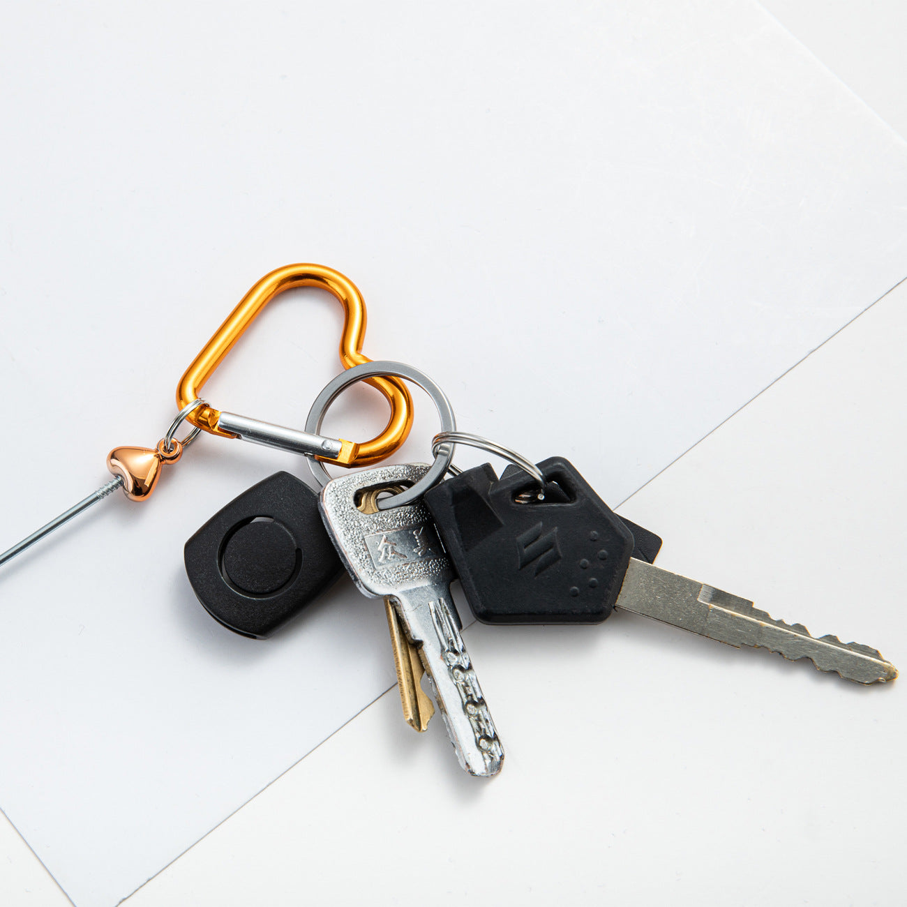 Wholesale DIY Love Beaded Mountaineering Buckle Metal Hook Keychains