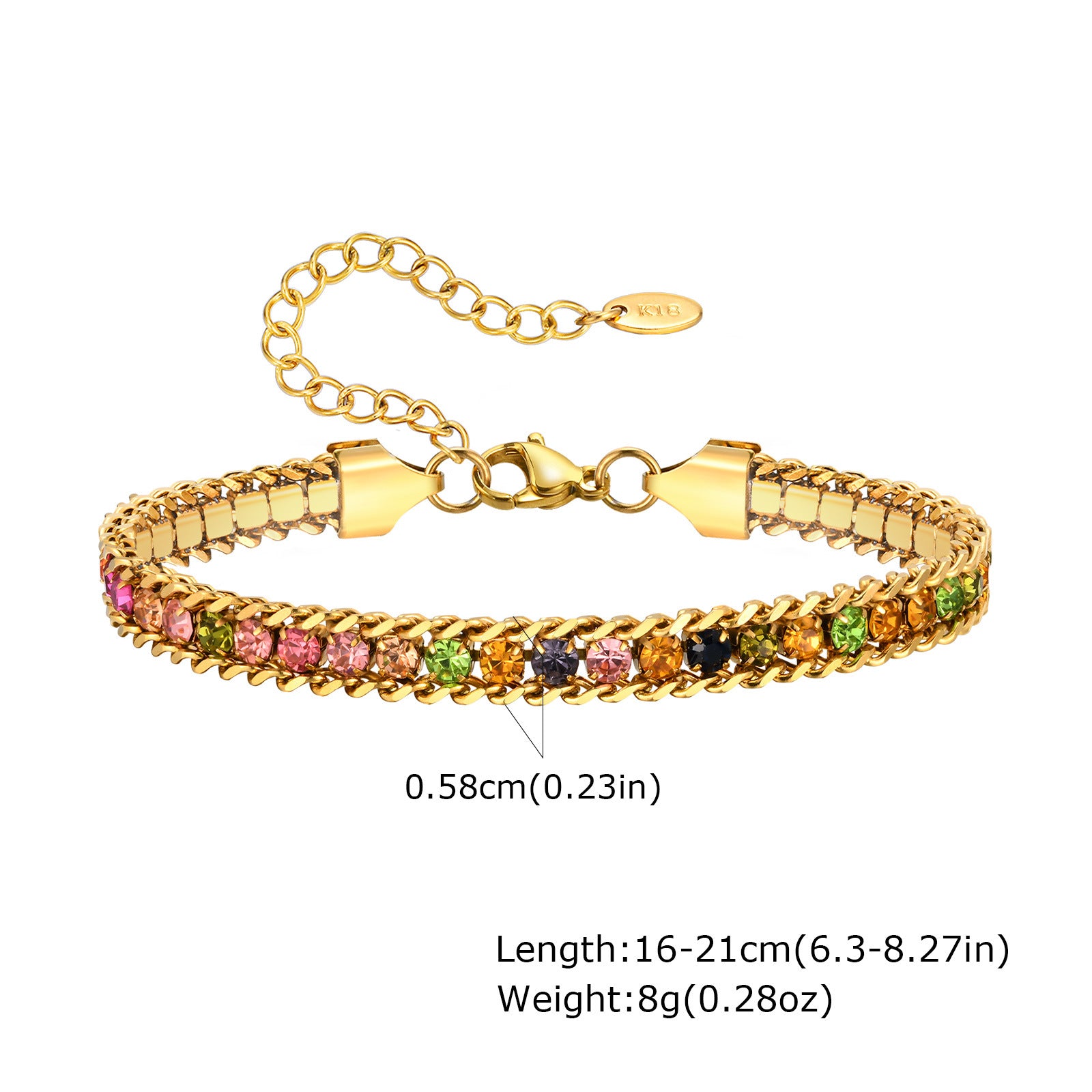 Wholesale Trendy Women S 3 Layer Stacking Bracelet Stainless Steel With White Zircon 18K Gold Tone Jewelry Accessory For Gift And Daily Wear