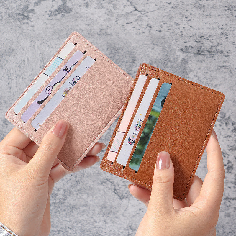 Wholesale PU Card Holder Urban Minimalist Ultra Thin Anti Magnetic Card Case Everyday Carry For Men Women Fashion Accessory Black