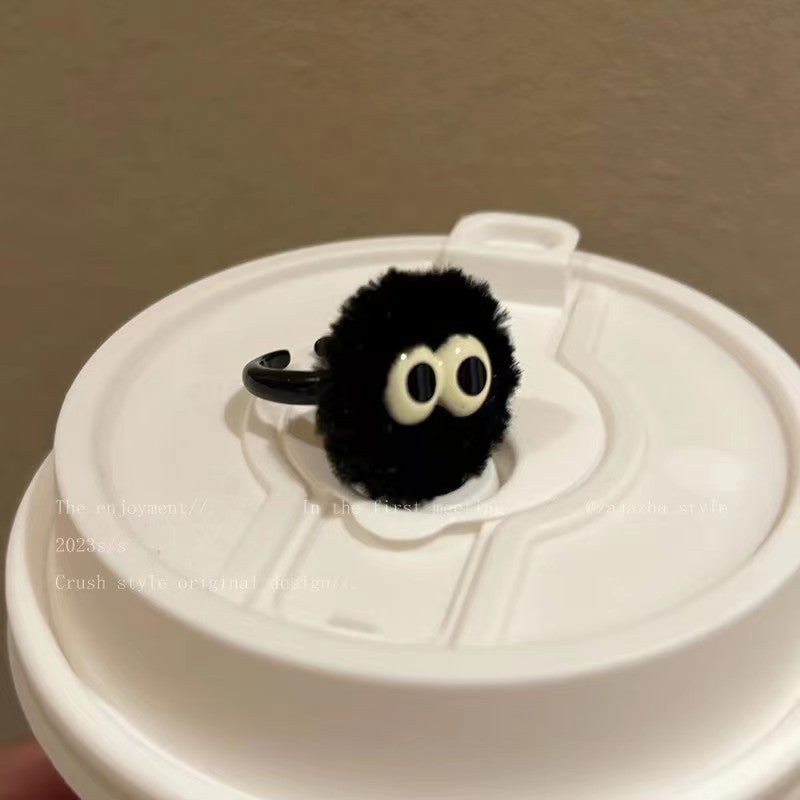 Wholesale Funny little monster plush ring